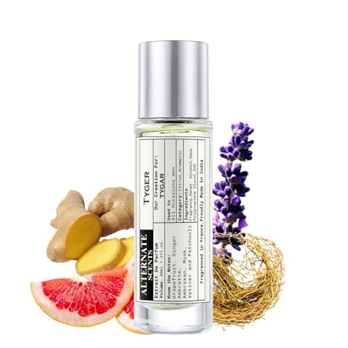 Image of Alternate Scents TYGER Men's Perfume 40ml | Fresh Woody Citrus & Earthy Aroma | Intense 30% Oil Concentration | Long Lasting French Inspired Fragrance