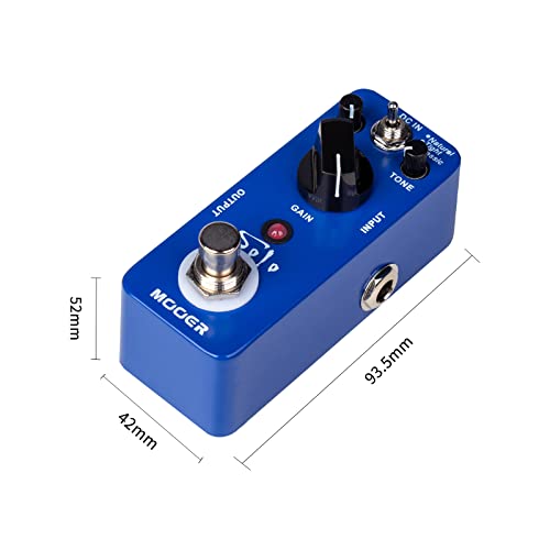 Image of MOOER Solo Distortion Guitar Effect Pedal, High Gain Distortion | 3 Modes, Natural /Tight /Classic, True Bypass, With Adjustable Tone And Volume, For Electric Guitar