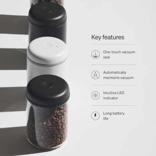 Fellow Atmos Elektrische Vakuum Kaffeedose Luftdicht, 0,7 L, Matt Schwarz – Ansicht 2