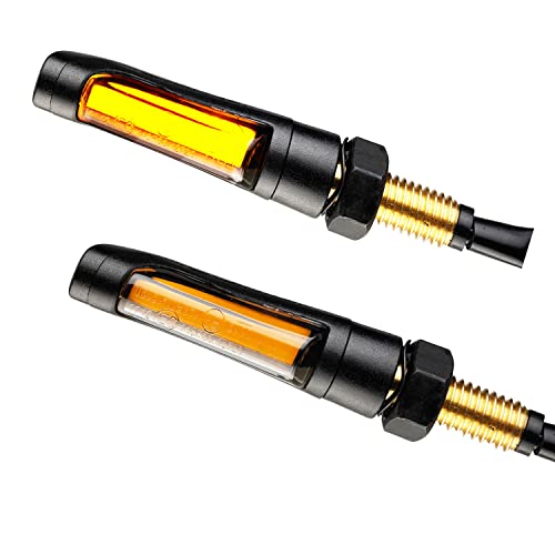 Mini clignotant de moto LED Cob Fléchettes noires teintées E avant arrière 12 V
