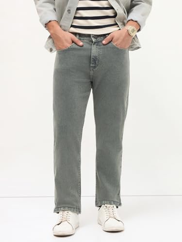 Image of Urbano Fashion Men's Regular Fit Heavy Washed Denim Jeans Stretchable