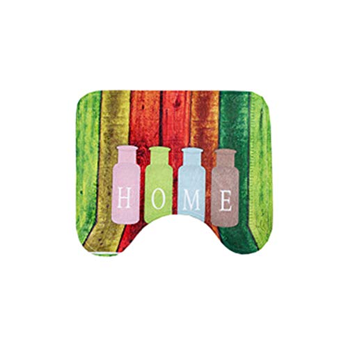 Zhuhaixmy 3 Teiliges Badematten Set - WC Deckel Abdeckung Set Anti Slip Super saugfähigen 3D Blumenmuster Home… – Bild 4