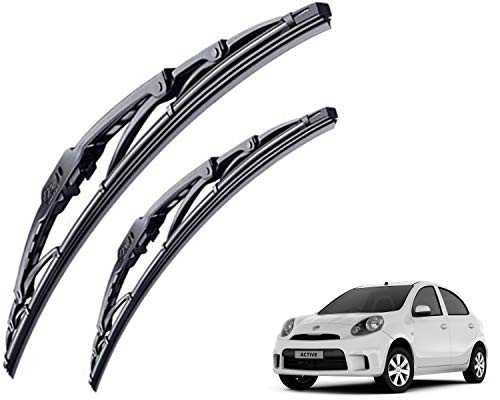 Image of WolkomHome High Performance OE Car Wiper Blade Replacement set of 2 Pc Right 21 inch Left 14 inch for Nissan Micra Active