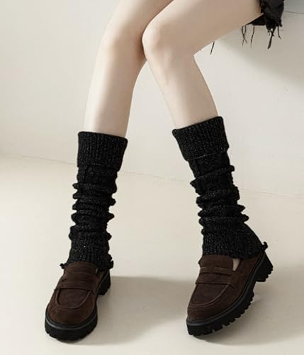Image of Knitted Leg Warmers,womens leg warmers,Socks Long Yoga Ankle Warmers Women's Wool Warm Boot Socks