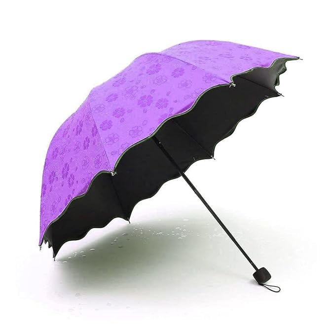 Light And Beautiful Travel Magic Umbrella, Water Contact Gets Pattern Automaticly, Strong, Folding Umbrella for Rain, Sun Light for 2 Persons for Adult Kids & Women, Random Color-image-19