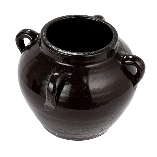 Creative Co-Op Found Decorative Clay Jar, Espresso