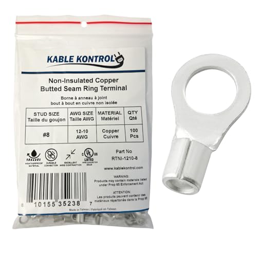 Kable Kontrol Cosses cuivre 12-10 AWG, 100pcs, haute température