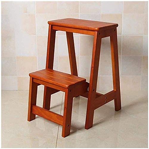 Taburete de madera banco alto de cocina con escalera plegable multiusos