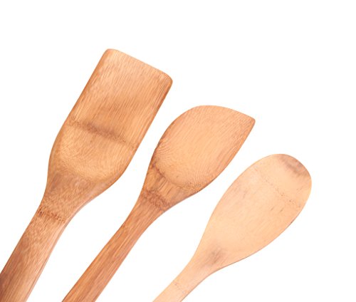 Wooden Spoons & Wooden Ladle For Cooking - Premium Quality Cooking Utensils By Ergo Kitchen Accessories (Large Kitchen Spoon - 3 Piece) #TOP6