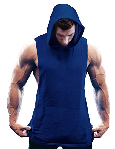 Coofandy Mens Tank Top Mens Gym Tank Tops Graphic Tank Tops For Men Sleeveless Gym Hoodies Mens Workout Clothes Blue S #TOP14