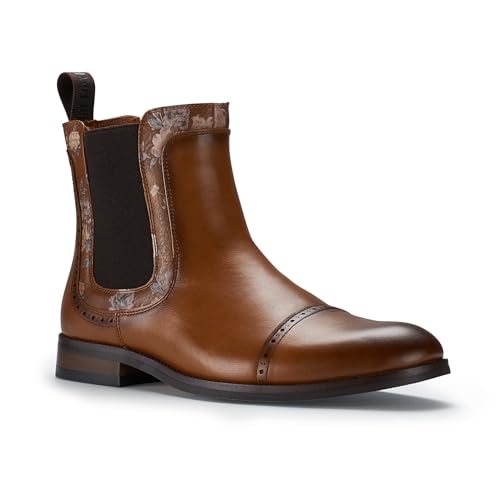 Image of Polar Fox Men's Classic High-Top Chelsea Boot | Stylish Slip-On Ankle Boot for Dress, Casual & Formal Wear