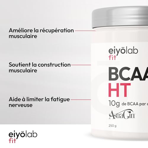 BCAA 8.1.1 | Acides Aminés en Poudre | 8g de Leucine + 1g de Citrulline & AstraGin® | Construction et Récupération Musculaire | Efficace Contre l’Acide Lactique | Mangue Passion 250g | Eiyolab – Image 3