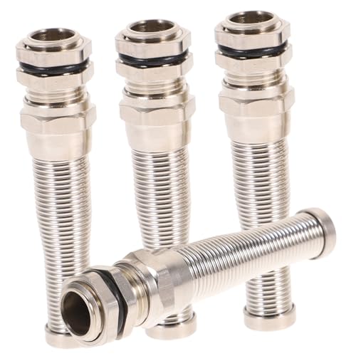 HANABASS Brass Cable Gland Waterproof Wire Pass Through Strain Relief Cord Connector 2 Way Cable Glands