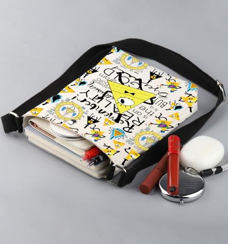 Image of CMNIM Bill Cartoon Crossbody Bag Cartoon Inspired Gifts for Bill C Fans Cartoon Character Crossbody Purse