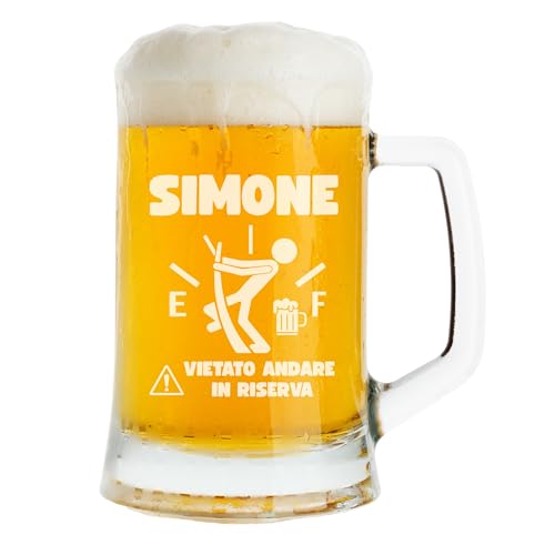 Lasertricks Boccale Birra Personalizzato Inciso nel Vetro – Bicchiere Birra