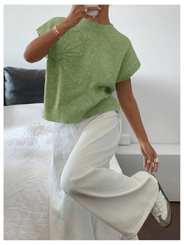Image of SOLY HUX Women's Short Sleeve Business Casual Sweater