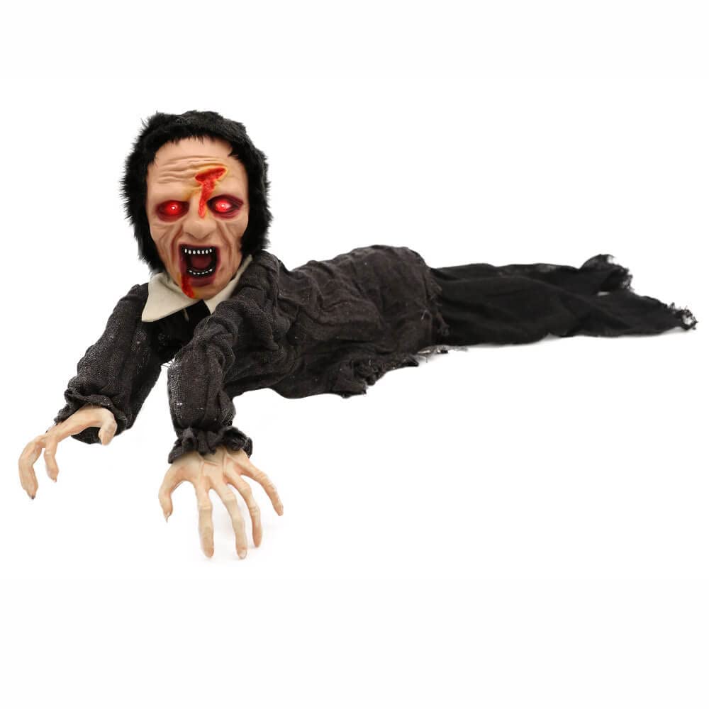 ILOVEFANCYDRESS SCARY HALLOWEEN ANIMATRONIC Zombie Dekoration – Zombie mit MOTORISIERTEN Beinen und Armen, gruseligen Soundeffekten und leuchtend roten Augen