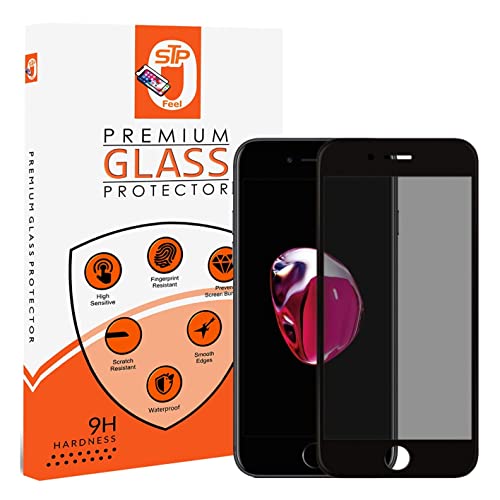 Image of STP FEEL [3 Pack Premium Grade Privacy Tempered Glass For iPhone 7 Plus /iPhone 8 Plus (5.5 Inch) Full Coverage Anti-Spy /Anti-Peeping 9H Hardness Screen Protector Guard