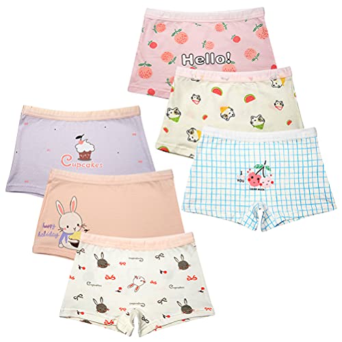 Image of Kids Series Baby Underwear Little Girls' Cotton Boyshort Panties (Pack of 6)
