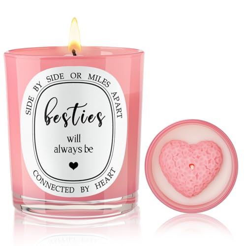 Best Friend Birthday Gifts for Women - Bestie Friendship Gifts for BFF Work Bestie Soul Sister - 6 Oz Lavender Scented Candle Gift for Her Galentines Day Valentines Day Just Because Christmas