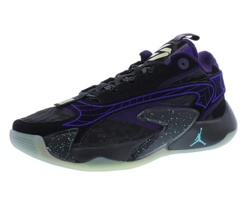 Jordan Boy's Luka 2 (Big Kid) Black/Glow/Regency Purple/Aurora Green 4 Big Kid M