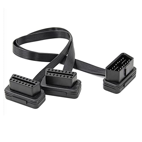 KOEY Cable de extensión OBD2,16 Pin OBD-II Splitter Y Cable,1 Macho a 2 Hembra OBD2 Adaptador de Cable de Extensión Herramienta de Diagnóstico(30 CM) Cover