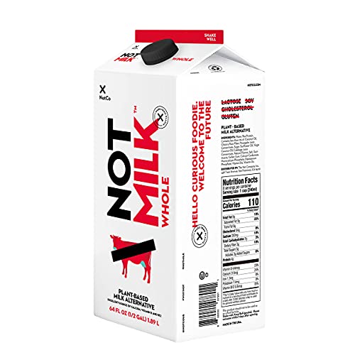 NotMilk Whole | Full Fat | Plant Based | Lactose Free | Vegan | Non-GMO | Kosher 64 FL Oz