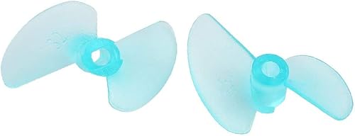 X-DREE Pair 32 x 40mm Nylon 2-Vane Rotating RC Boat Prop Propeller 3.17mm Hole Dia(Par de 32 x 40 mm Nylon 2-paletas RC propulsor propulsor de
