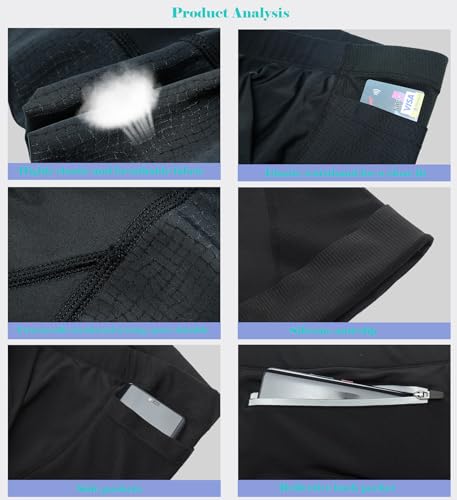 Pantalones Ciclismo Cortos con Acolchado 3D XL-XXL Negro miniatura 6