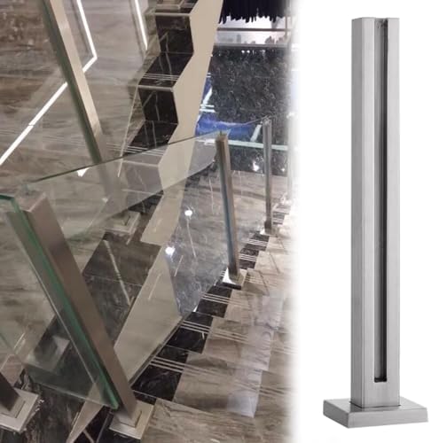 Sapphire 304 Stainless Steel Railing Post - 125CM Tall Balustrade for Balcony, Deck, Stairs & Garden, Durable Fence Pole System for Safety & Style