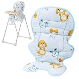 High Chair Cover Replacement Compatible with Fisher Price Space Saver,Seat Cushion with Anti-Slip Pad in Back,Spill-Proof High Chair Cover Compatible with Fisher Price