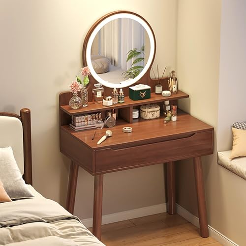 Luces LED integradas para maquillaje en tocador moderno 3 en 1