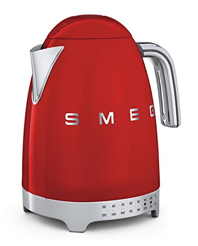 Smeg KLF02RDUS 50's Retro Style Variable Temperature Kettle, Red