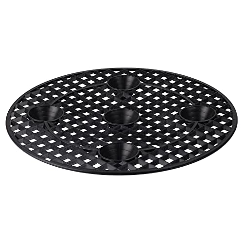 Sennaux Plant Level Pot Elevator 12 Inch Patio & Deck Floor Protector Heavy Duty Plant Stands Plastic Potted Plant Stand For Indoor Outdoor Garden Flower (Black-6 Pack) #TOP7