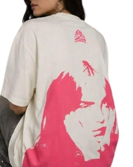 Image of Anime Printed Oversized Cotton Casual Round Neck T-Shirt for Men and Boys | Sharp, Eren yeagear & Mikasa akerman Japanese Streetwear Aesthetics