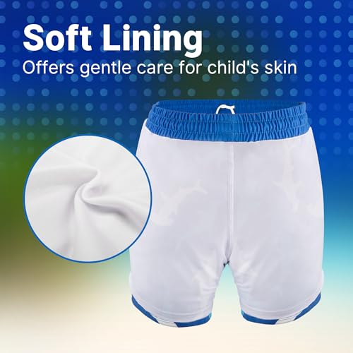 BIG ELEPHANT 2 Packs Boys Swim Trunks with Compression Liner, UPF 50+ Kids Bathing Suit, Quick Dry Swimming Shorts2
