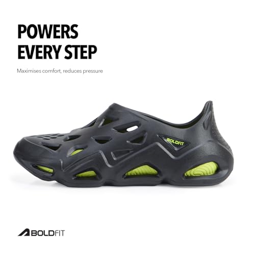 Image of Boldfit Clogs for Man, One-Piece Clogs for Men Molded Soft Eva Slipon Sliders for Men-Seamless Comfort, Lightweight Crocs Men, Cushioned, Water-Resistant, Anti Skid Mules, Unisex Everyday Footwear