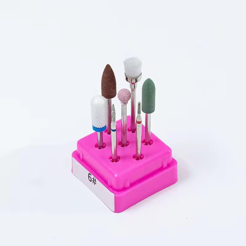 NAILWIND Nail Drill Bits Set, 3/32inch Professional Ceramic Safety Bits for Nail Drill, Diamond Cuticle Efile Nail Drill Bits, Remover Bits for Acrylic Gel Nail Tech Manicure Pedicure (3/32inch, 7, count) 2