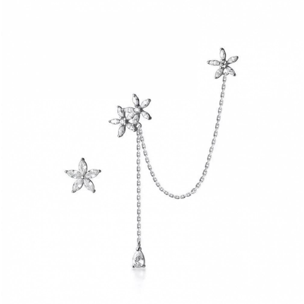 Boucles d'oreilles fleurs douces accessoires parfaits pour un mariage - 5