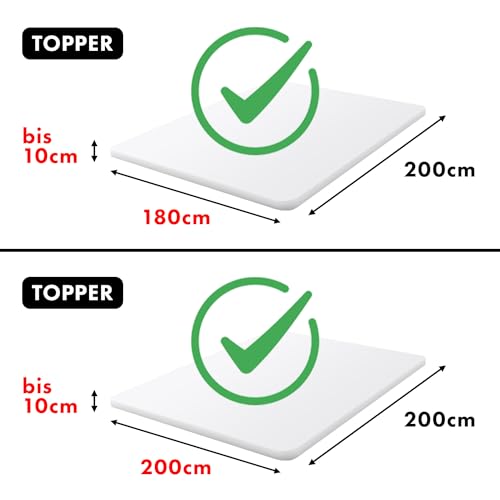 Jacobson Jersey Spannbettlaken Spannbetttuch Baumwolle Bettlaken (Topper 180-200x200 cm, Grau) 4
