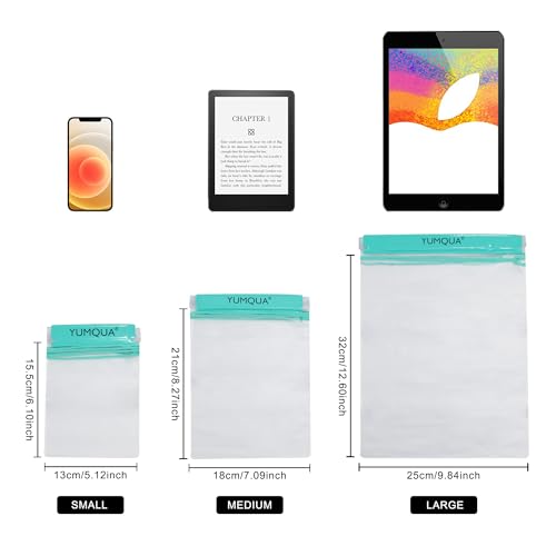 Image of YUMQUA Clear Waterproof Bag, Waterproof Document Pouch Passport Holder Water Tight Map Case Waterproof Pouch Water Proof Small Dry Bags for Kindle Phone Tablet Camera, Kayak Boat PaddleBoard
