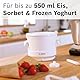 Bosch Eisbereiter, MUZ9EB1, 550ml Eis, selbstgemachtes Eis, Sorbet und Frozen Yoghurt, weiß, passend für Küchenmaschine Serie 8
