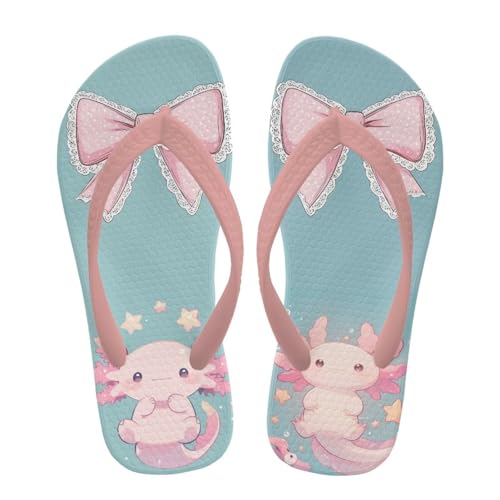 Girls Flip Flops Cute Axolotl Boys Non-Slip Sport Sandals for Beach Swim Pool(Little Kid/Big Kid)2