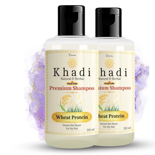 Image of ROM A5 Z | KHADI Herbal Shampoo | Strengthens & Conditions | Sulfate & Paraben Free (Wheat Protein (420 ML))
