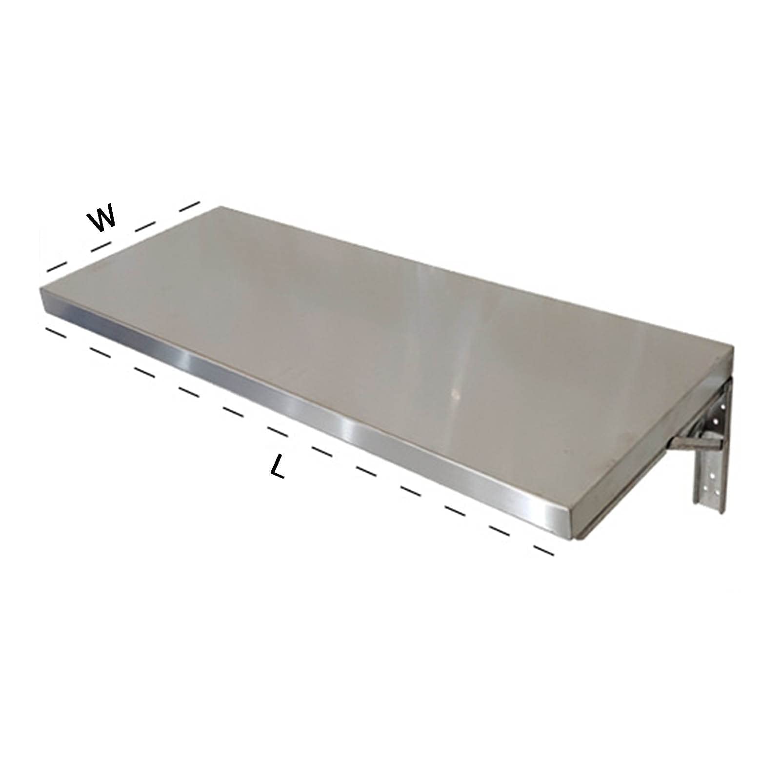 Banco da lavoro a parete pieghevole per tavolo da pranzo in acciaio inossidabile 304 per cucina, sala da pranzo, bar domestico, salvaspazio (colore: argento, dimensioni: 47.2x15.7in) (argento