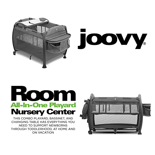 Image of Joovy Room-Playard, Nursery Center, Bassinet, Changing-Table, Charcoal