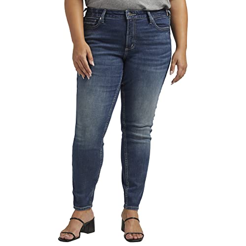 Silver Jeans Co. Women's Plus Size Suki Mid Rise Skinny Jeans