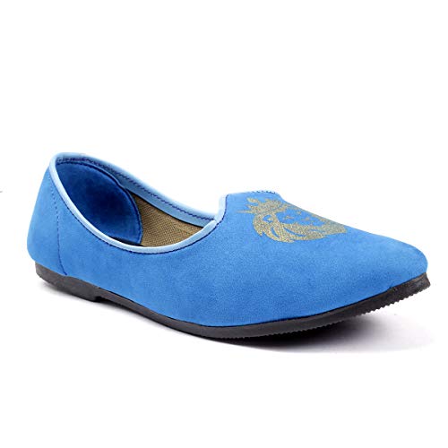 Image of YUVRATO BAXI Men's Suede Material Fashionable Casual Punjabi Jutti, Nagra and Mojari