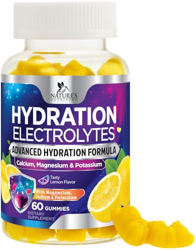 Hydration Electrolyte Gummies - Daily Liquid Replenisher Gummy - Electrolyte Multiplier with...