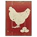 Barnyard Designs White Hen Laying Fresh Eggs Retro Vintage Wood Plaque Bar Sign Country Home Decor 15.75" x 11.75"